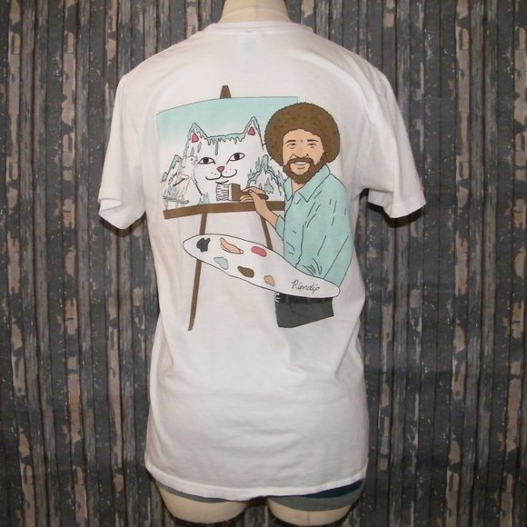 RipnDip Bob Ross Short Sleeve Tee - Sz M - Picture 1 of 8